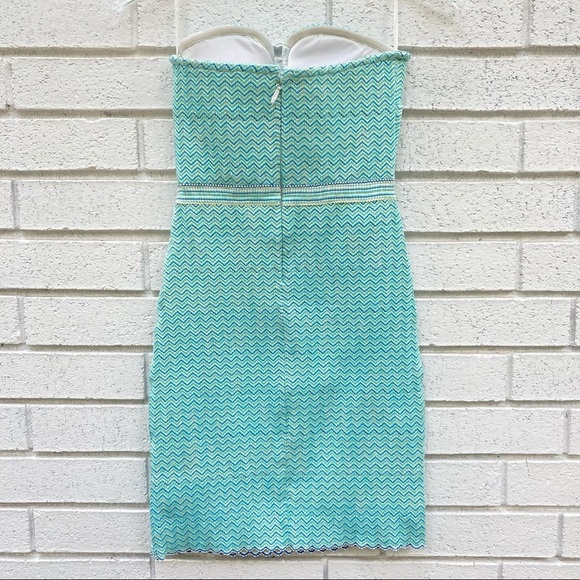 Wow Couture | Blue Chevron Dress Medium - Picture 5 of 7